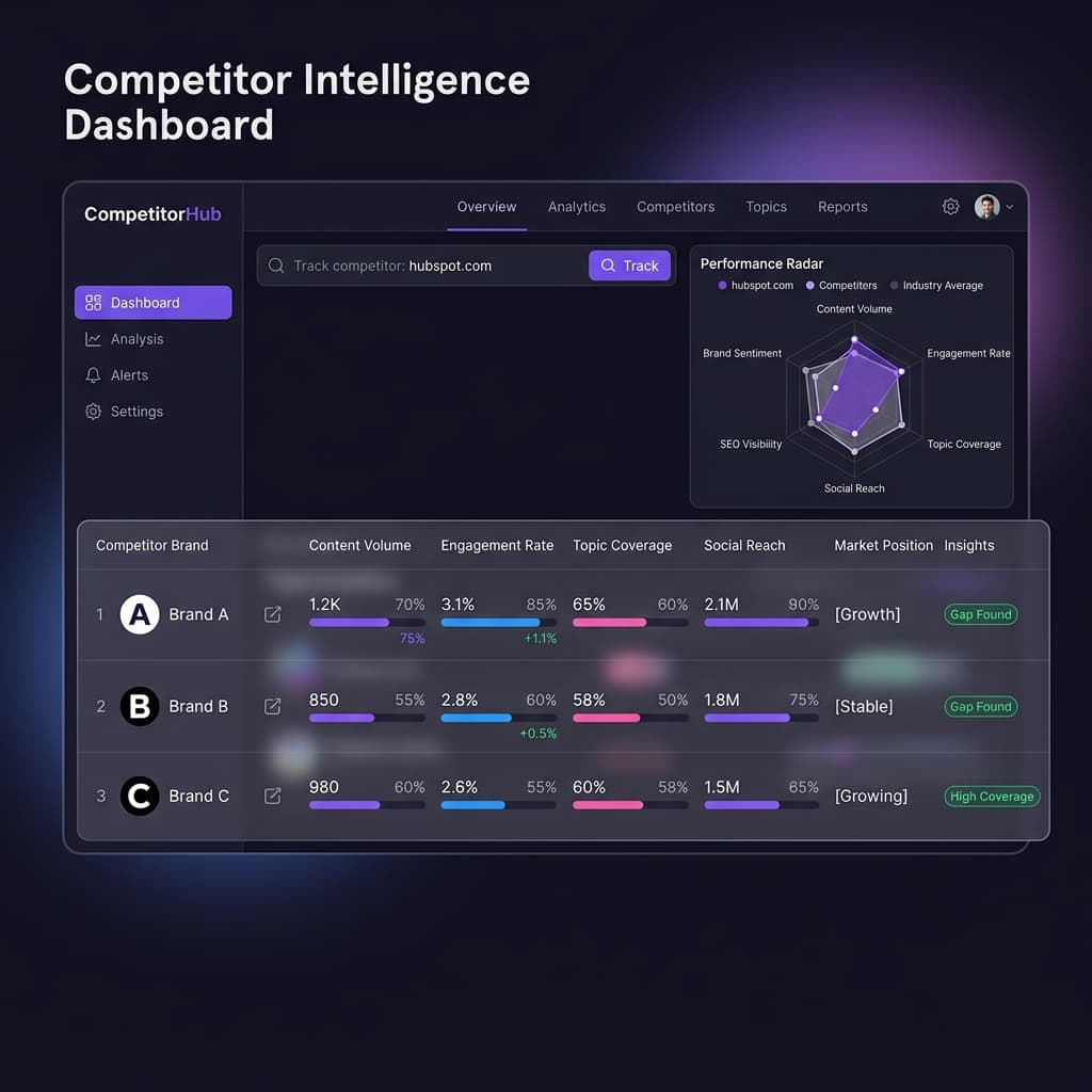 Competitor intelligence dashboard